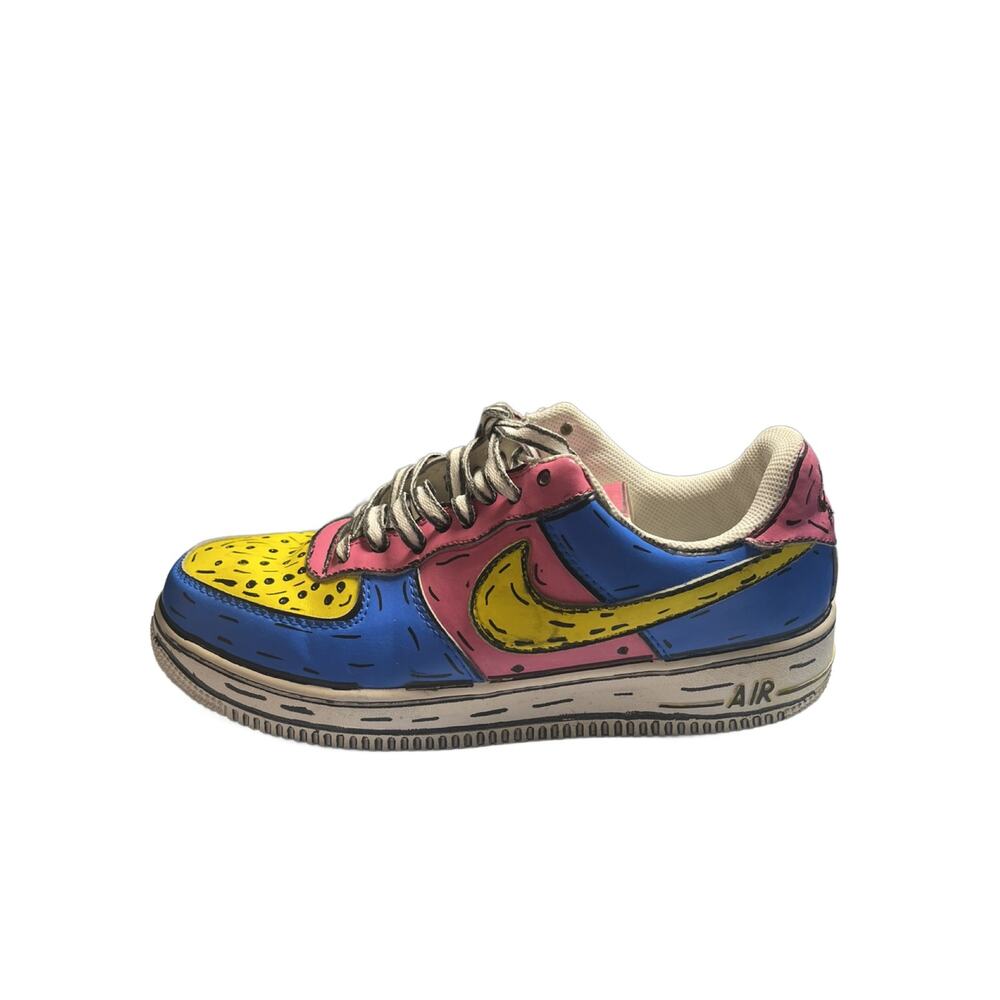 Nike Air Force 1 Custom Painted Multi Color Vibrant Pop Art Cartoon Shoes - Picture 4 of 16